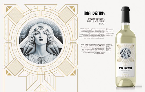 Miadonna Wine Label